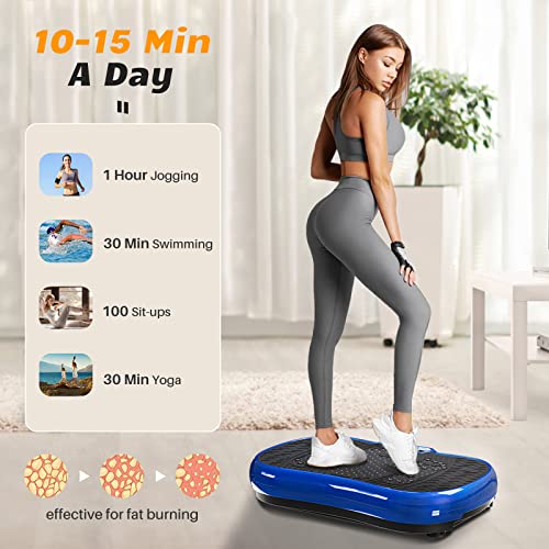 Vibration Plate Exercise Machine with Bluetooth Speaker, 450 lbs Capacity O459