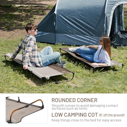 TIMBER RIDGE Lightweight Aluminum Camping Cot with Carry Bag, Blue Z494