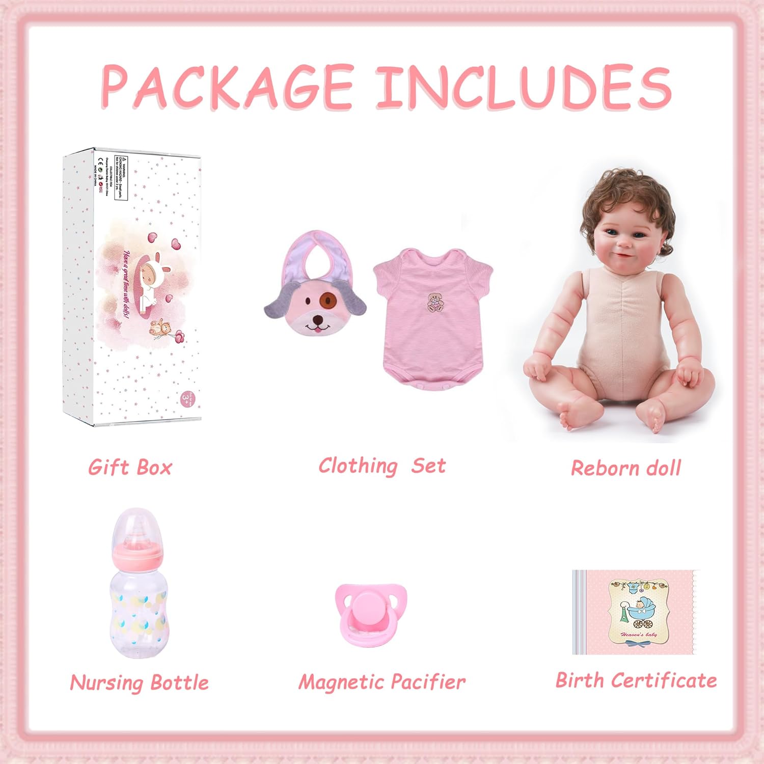 Reborn Baby Doll Girl Maddie - 20 Inch Realistic Soft Vinyl Doll Gift for Kids 3+ O576404
