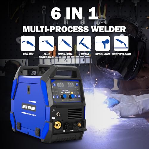 BILT HARD 135A 3-in-1 IGBT Inverter Welder, 110V MIG/TIG/Stick with Full Kit H380