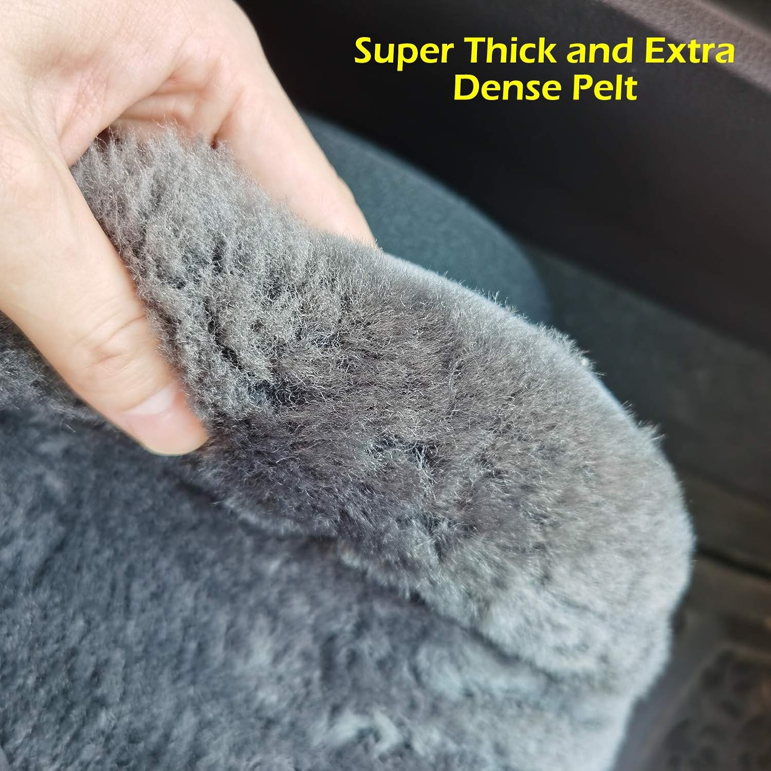 Genuine Australian Sheepskin Seat Cover Universal Fit Charcoal O302462