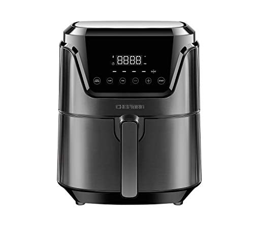 CHEFMAN 6 Quart Dual Basket Air Fryer Oven with Easy View Windows, Black G2845