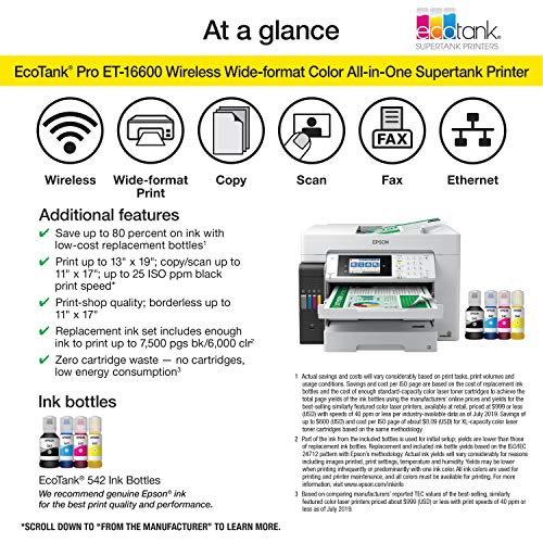 Epson EcoTank Pro ET-16650 Wireless Wide-Format All-in-One Supertank Printer W636