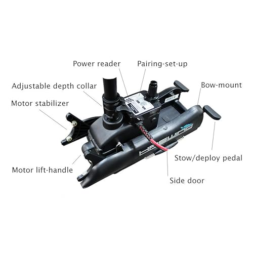 HASWING Boat Electric Trolling Motor 12V 55lbs GPS Bow Mount with Wireless Remote K439553