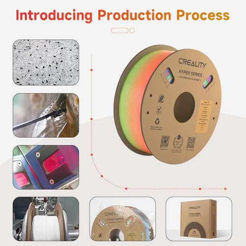 Creality PLA Plus Filament 1.75mm Rainbow Multicolor 1KG Spool O376011