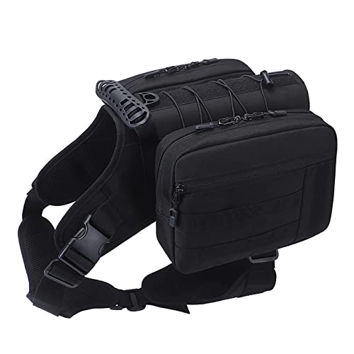 BYGD Dog Saddle Backpack for Dog to Wear, Lightweight Detachable Dog Hiking Backpack, Waterproof Dog Backpack Harness with Removable Bags for Large Dogs Walking Outdoor (L,XL Red)