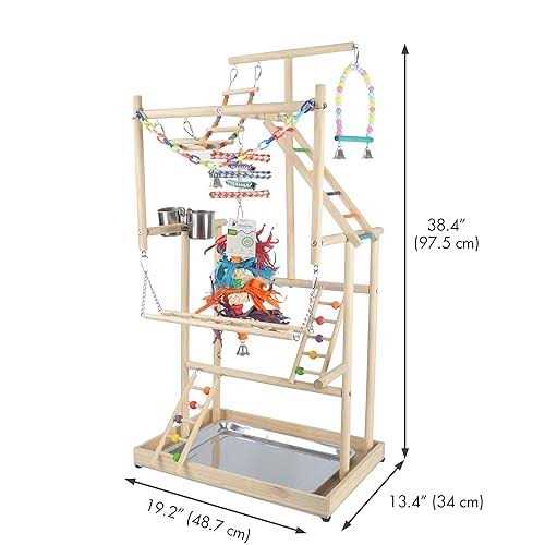Parrot Playground Large 4 Layers Small Bird Play Stand with Gym X31405