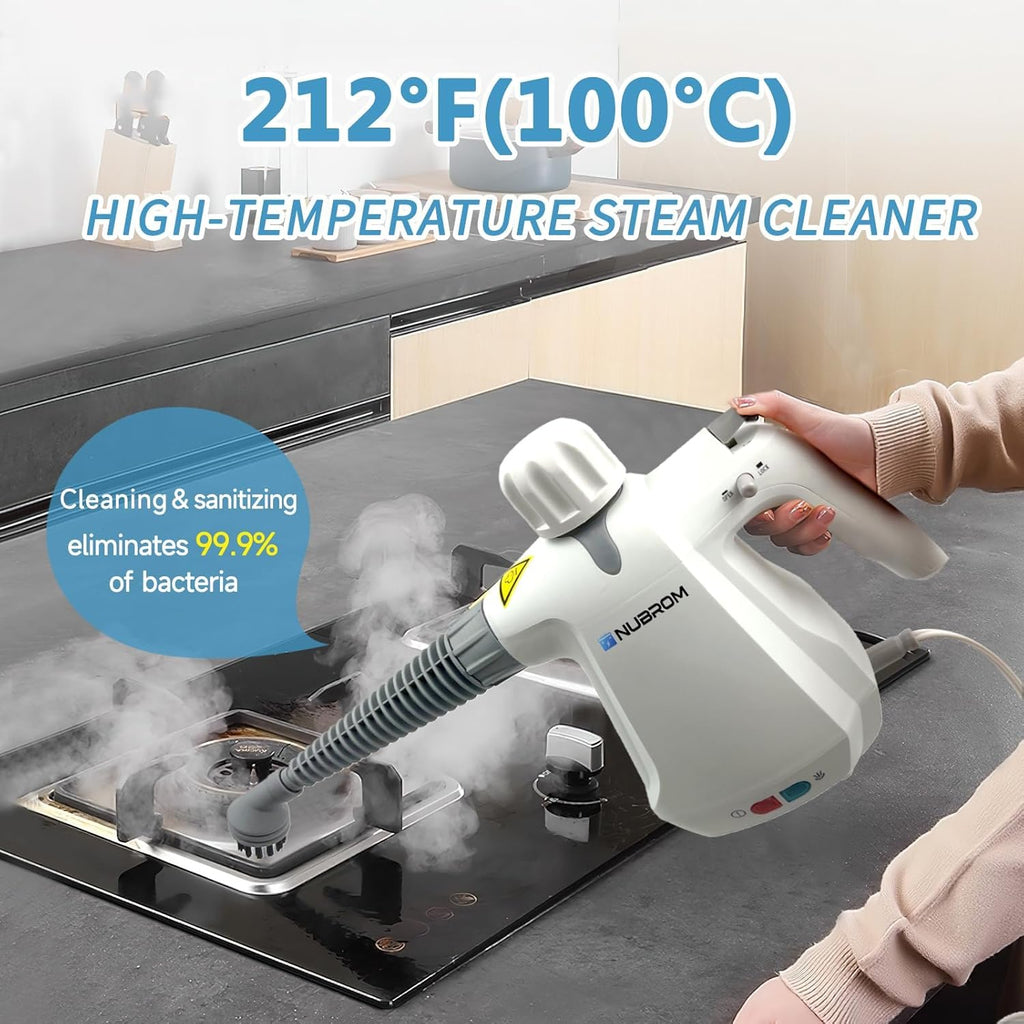 Pressurized Handheld Steam Cleaner with 10 Accessories for Home Use E220453