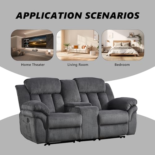 CANMOV 46" Wide Power Lift Recliner Chair for Elderly, with Massage and Heat, Light Brown K346927