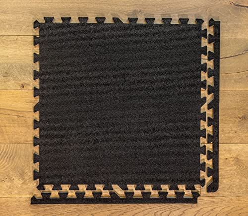 Interlocking Foam Floor Carpet Tiles 24" x 24" Gray by Square Brands L56067