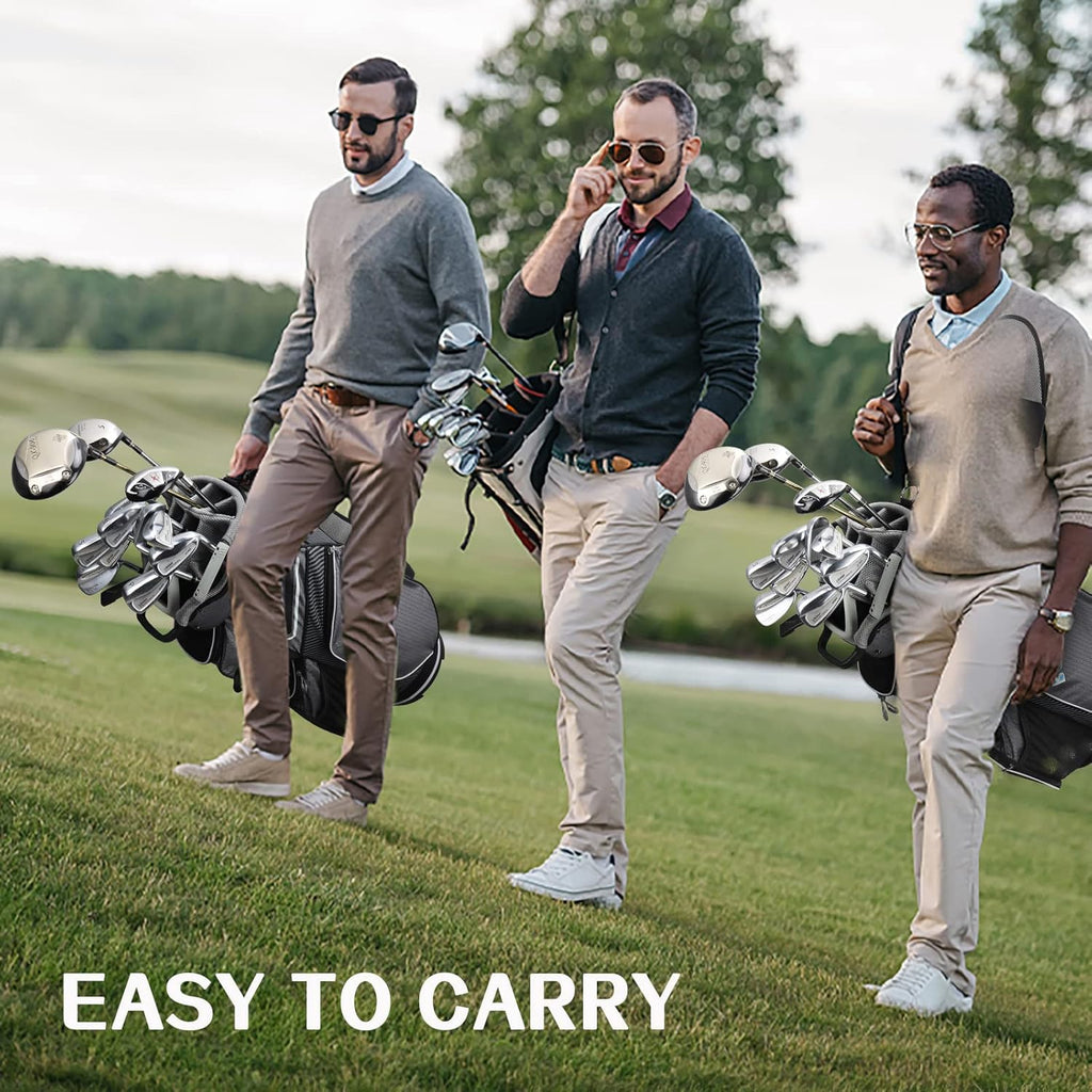 Golf Cart Bag with 14 Way Divider Top, 8 Pockets, Detachable Strap R8014