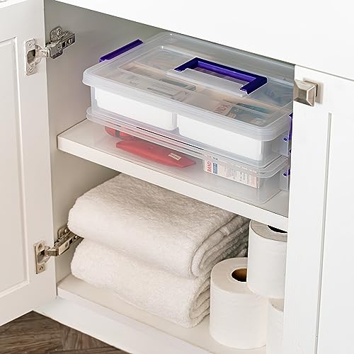 IRIS USA 5 Qt Plastic Storage Bins with Lids, 6 Pack, Stackable, Clear N3948