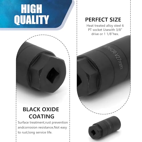 Miytsya Car Oil Pressure Sensor Disassembly Tool, Waterproof Metal, Black F83632
