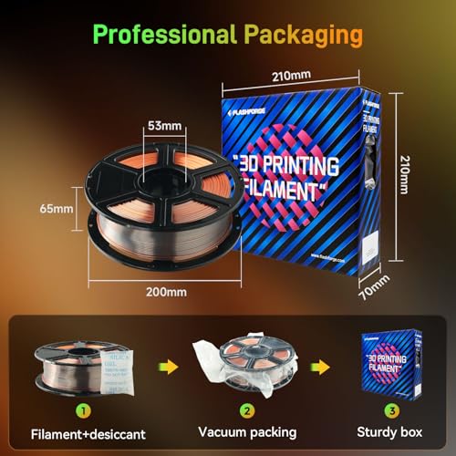 FLASHFORGE Silk PLA 3D Printer Filament 1.75mm 1KG, Multicolored Gradient V83097