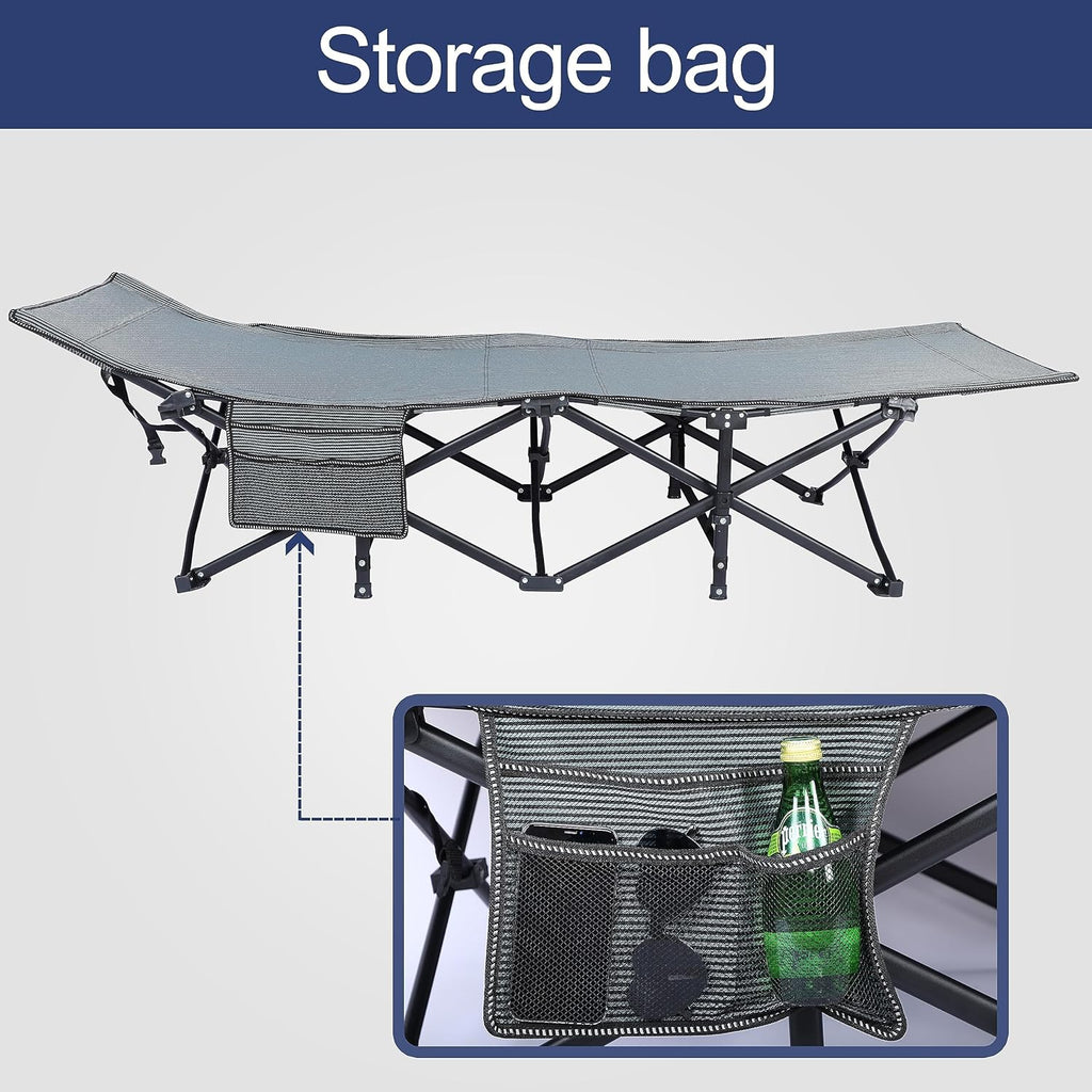 Folding Camping Cot with Mattress and Carry Bag B5345