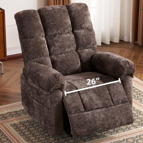 Oversized Power Lift Recliner Chair with Massage and Heat for Elderly, Beige R7985