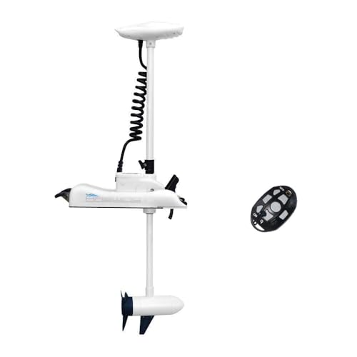 AQUOS Haswing 12V 55LBS 54" Shaft Bow Mount Electric Trolling Motor with 2.4G Remote Control, Variable Speed, for Bass Fishing Boat Freshwater and Saltwater Use