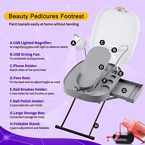 Adjustable Pedicure Stool for At-Home Foot Care G692144