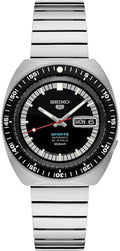SEIKO SRPK17 Automatic Sports Watch for Men 5 Sports Limited Edition - Black Dial with Date Calendar, Rotating Bezel - Water-Resistant 100M