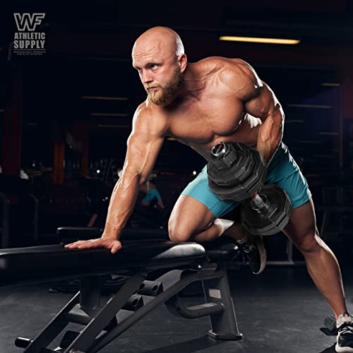 WF Athletic Supply 12-Sided Rubber Coated Grip Plate, 2-Inch Olympic Weight Plate S847113