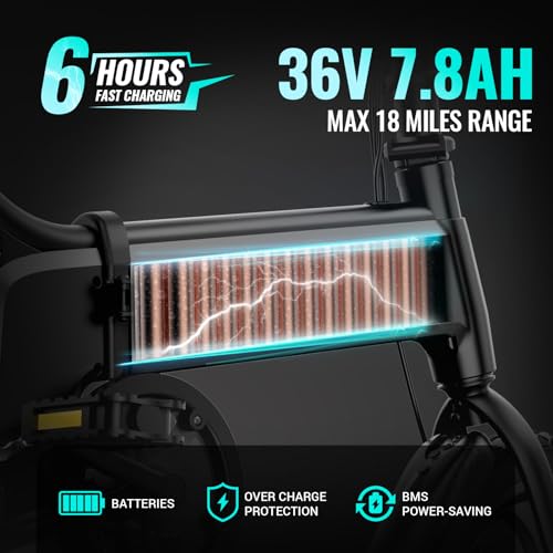 TST Foldable Electric Bike for Adults, 500W Motor, 14" Tires S245738