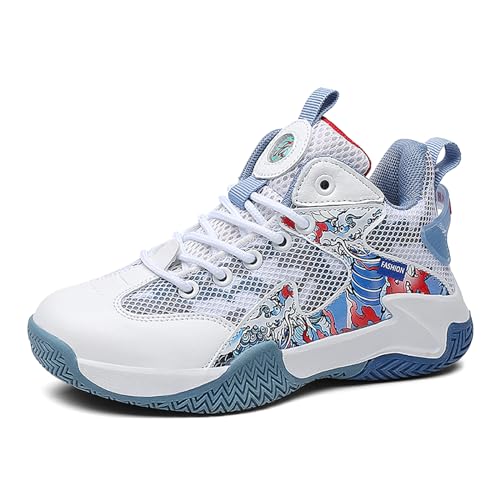 Boys Basketball Shoes Kids Basketball Sneakers Breathable Tennis Shoes for Boys Girls
