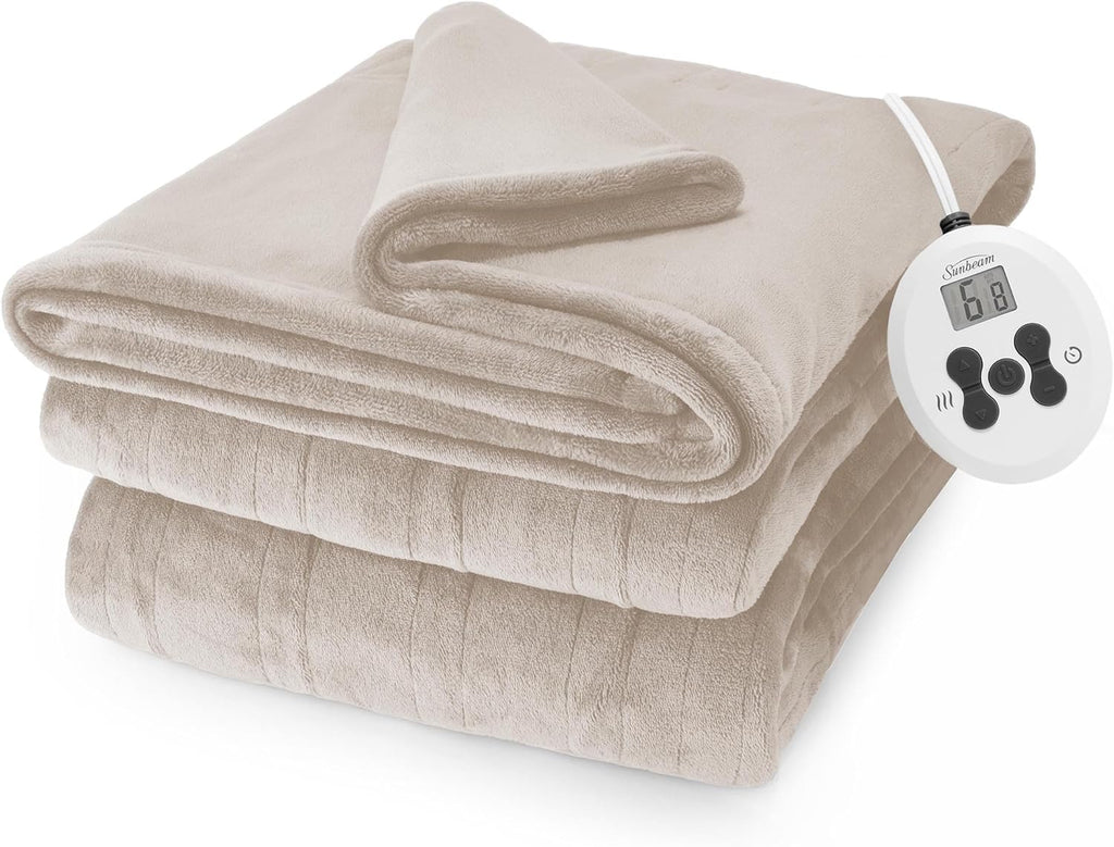 Sunbeam Royal Posh Champagne Heated Blanket - Twin