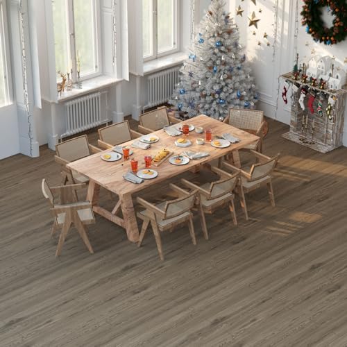Oxdigi Peel and Stick Vinyl Flooring Roll 23"x393" Waterproof Wood Plank U1250