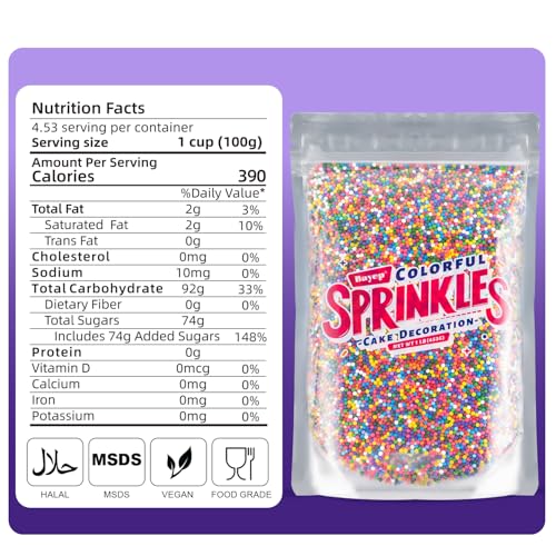 Christmas Sprinkles Bulk 1 lb - Red White Green Round Baking Toppings O347849