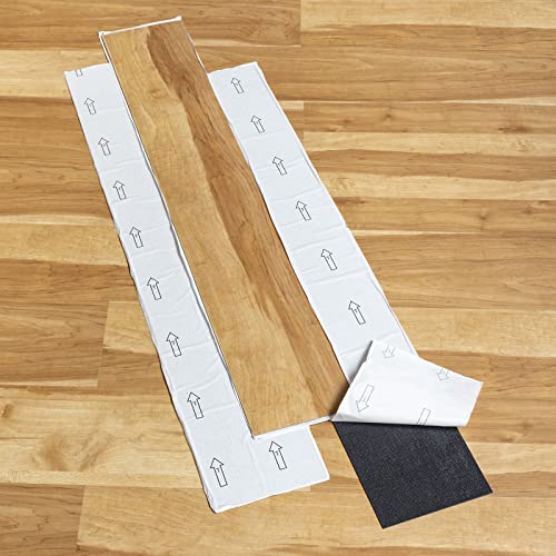 Self Adhesive Vinyl Flooring Planks Wood Effect Waterproof Grey 36pcs U963416