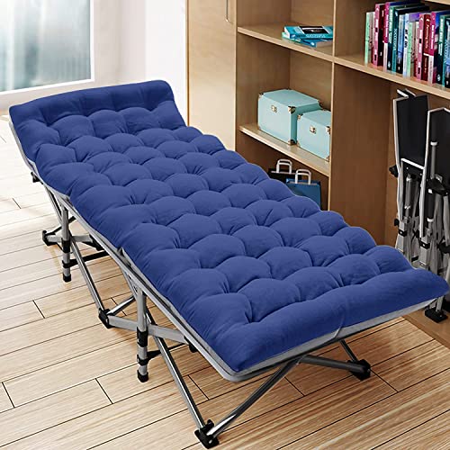 ABORON Folding Camping Cot with Mat for Adults, Heavy Duty Outdoor Bed with Carry Bag C211720