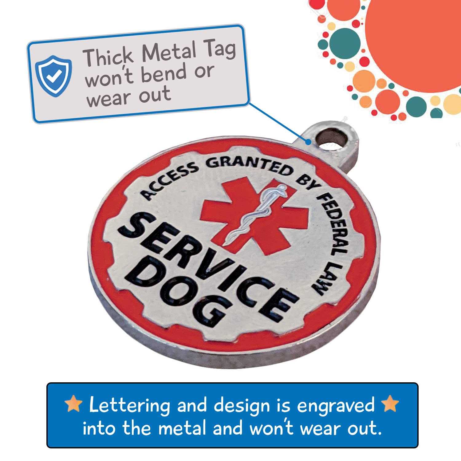Pelto Service Dog Vest with ID Tag and ADA Cards D119