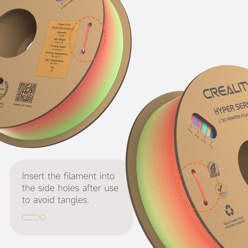 Creality PLA Plus Filament 1.75mm Rainbow Multicolor 1KG Spool O376011