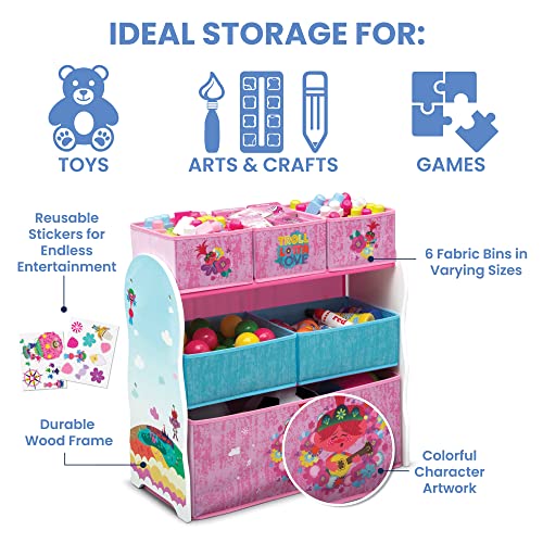 Delta Children 6 Bin Toy Storage Organizer, Disney Princess G9256