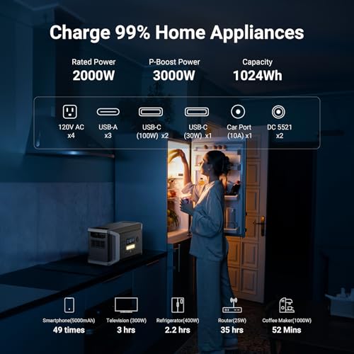 Dabbsson Portable Power Station DBS1000 Pro 2000W 1024Wh Solar Generator J166941