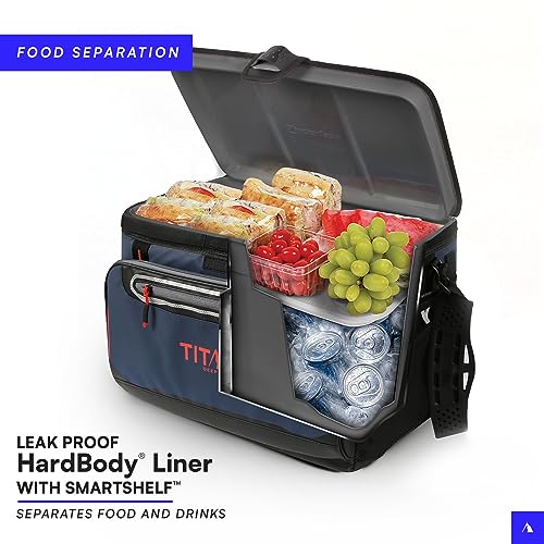 Titan Deep Freeze Cooler Zipperless Hardbody Cooler with SmartShelf U1570