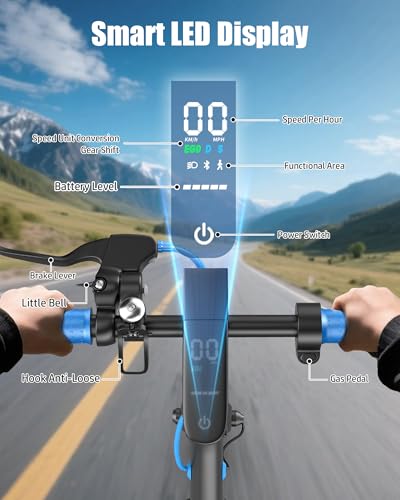 Electric Scooter for Adults, 500W Motor, 19MPH, Foldable Commuter Q352