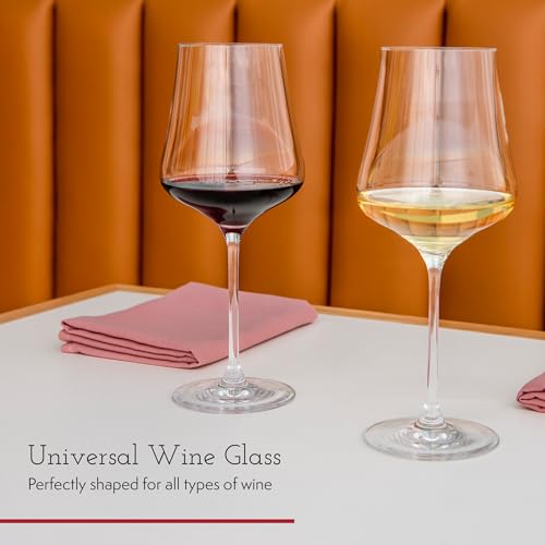 Gabriel-Glas StandArt Crystal Wine Glasses, Set of 2 with Gift Box, 16 oz, Dishwasher Safe F691