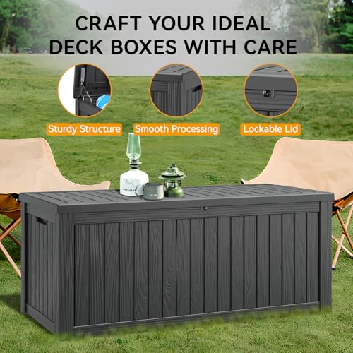 NUNU LAB 31 Gallon Outdoor Storage Box Waterproof Lockable Lid I8083