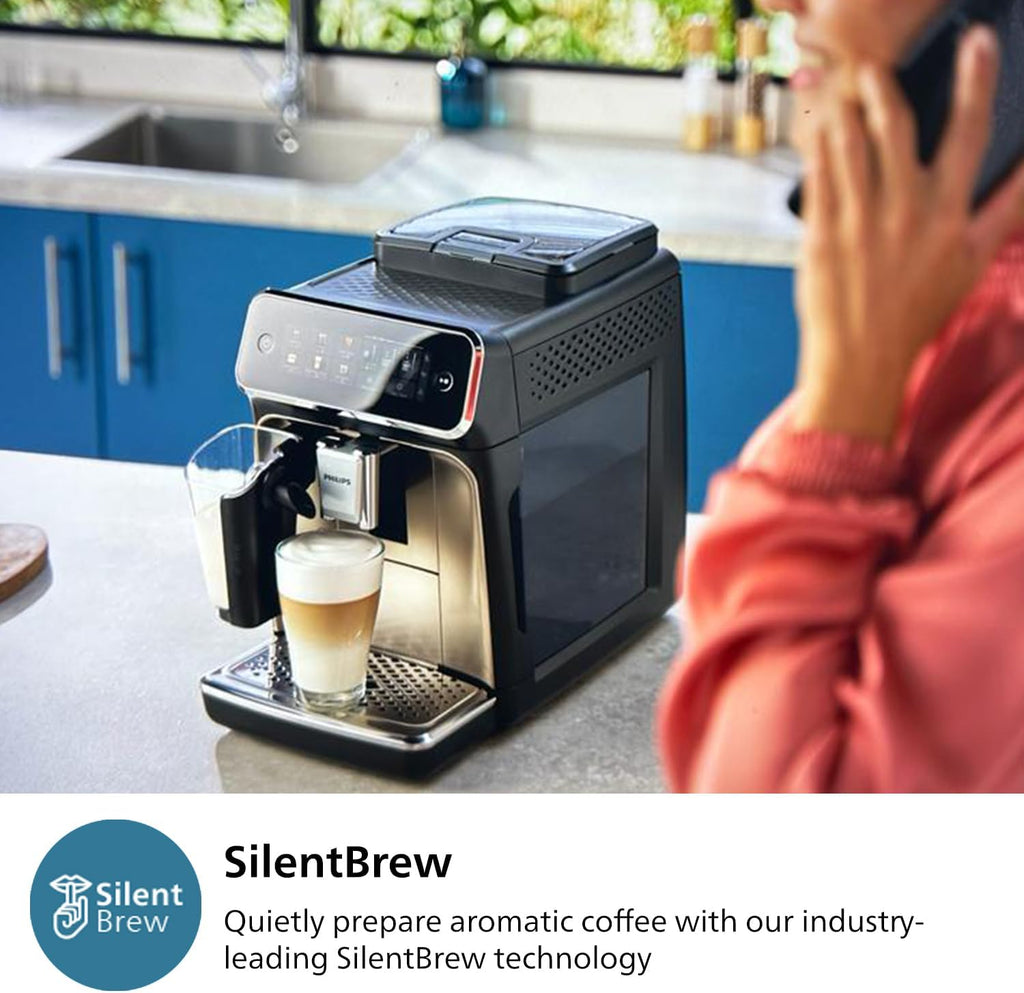 PHILIPS 3300 Series Fully Automatic Espresso Machine, Black Chrome I61751
