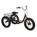 20 Inch Fat Tire Adult Tricycles 3 Wheel Bikes 7 Speed Adult Trikes Three-Wheeled Cruiser Bicycles Large Cruiser Seat with Shopping Basket for Seniors, Women, Men