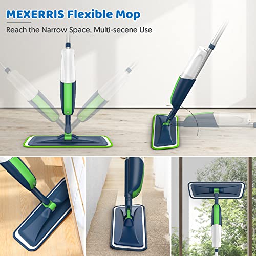MEXERRIS Spray Mop for Hardwood Floors with 5X Washable Pads S732