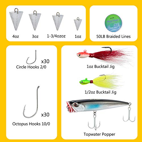 Dr.Fish Surf Fishing Rod and Reel Combo, 12ft Saltwater Spinning Reel Set N798