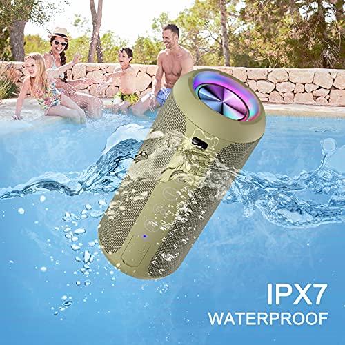 Ortizan Portable Bluetooth Speaker IPX7 Waterproof 24W Loud Sound, Black J77282