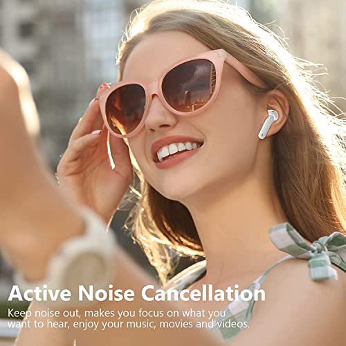 Wireless Earbuds with Charging Case Bluetooth 5.3 ANC, Rose Gold U308