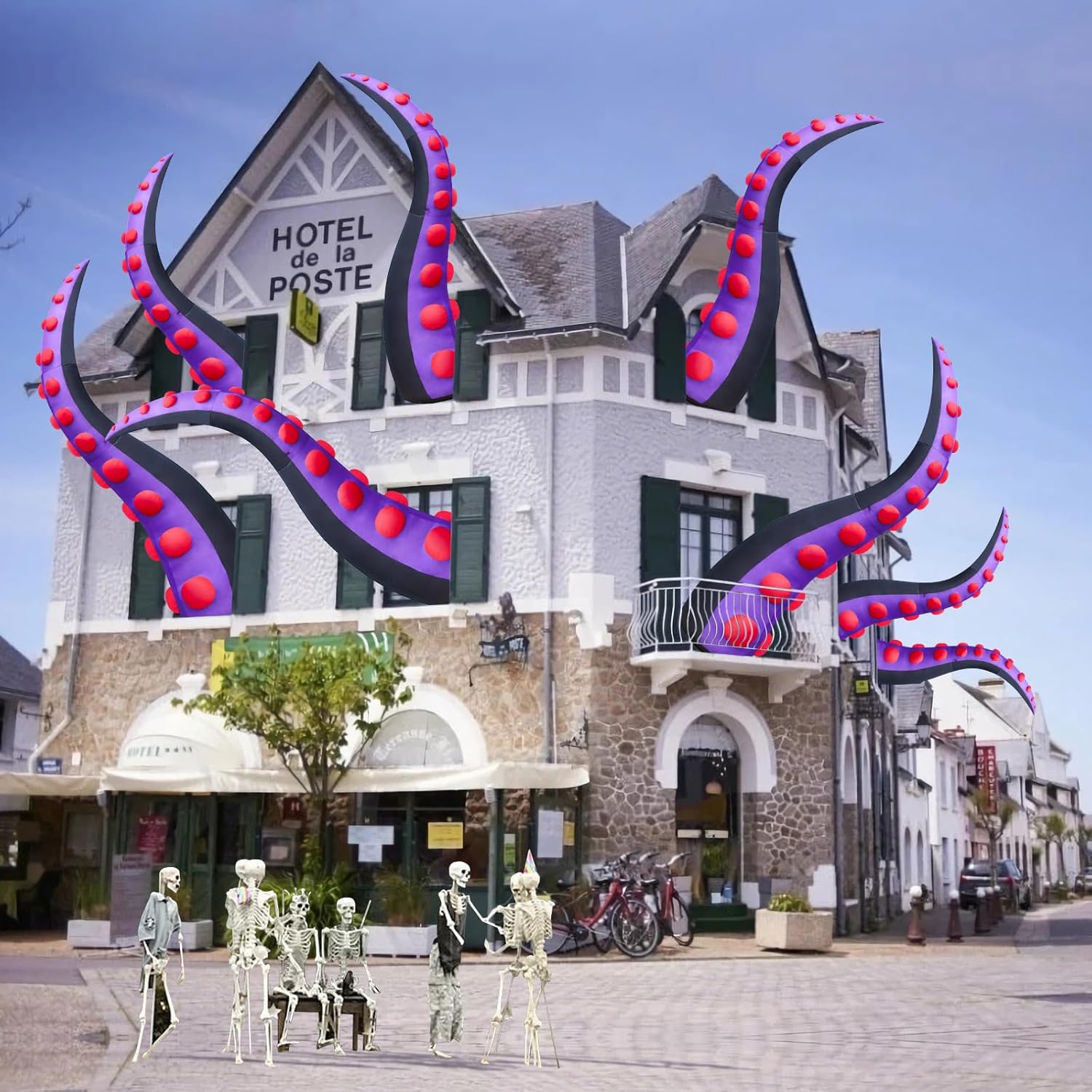 Danxilu 14 FT Halloween Inflatable Octopus with LED Lights Yard Decoration B900856