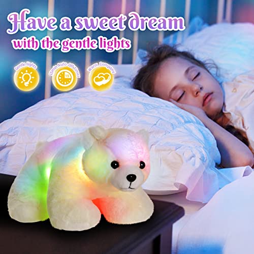 BSTAOFY 20'' Light Up Shark Stuffed Animal Glow Plush Toy I17161