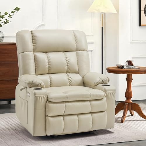 MCombo Dual Motor Power Lift Recliner Chair for Elderly with Heat and Massage, Black E570141