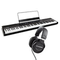 Alesis Recital – 88 Key Digital Piano Keyboard with Semi Weighted Keys, 2x20W Speakers, 5 Voices, Split, Layer and Lesson Mode, FX and Piano Lessons