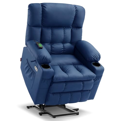 MCombo Dual Motor Power Lift Recliner Chair for Elderly with Heat and Massage, Black E570141